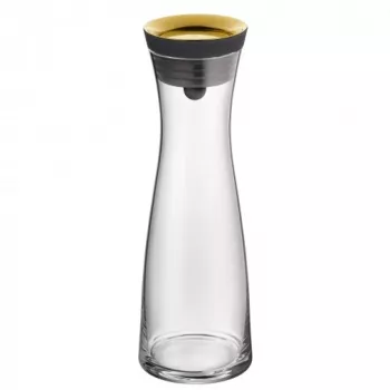 WMF Basic Wasserkaraffe 1,0 gold Design, Karaffe, 1 L, Gold, Schwarz, Transparent, Glas, Rund, Köhler & Wilms
