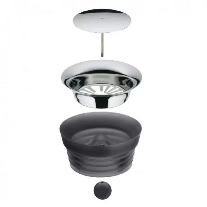 WMF Basic Wasserkaraffe 1,0 schwarz, Karaffe, 1 L, Schwarz, Transparent, Glas, Rund, Köhler & Wilms