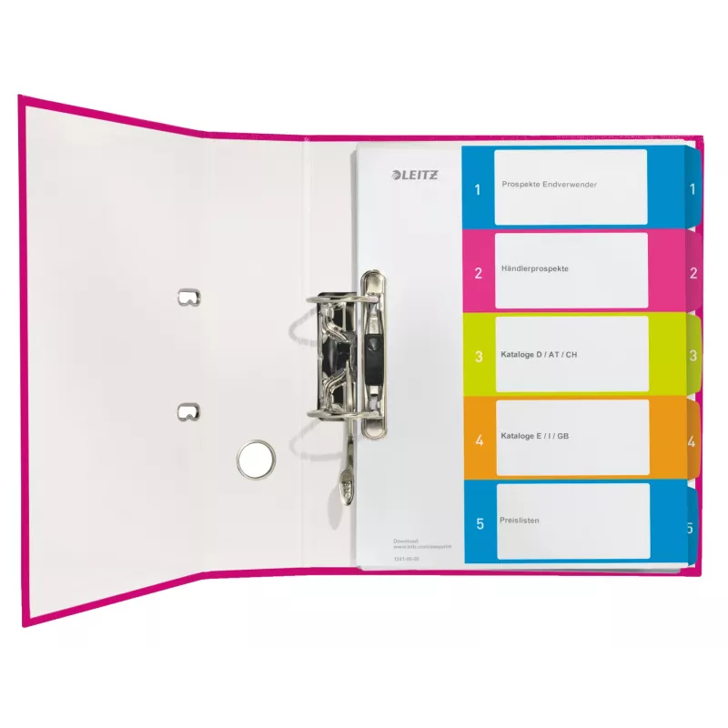 Leitz Indices Printable PP A4+ 1-5 WOW, Numerisches Register, Polypropylen (PP), A4 Maxi, 245 mm, 305 mm