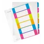 Leitz Indices Printable PP A4+ 1-6 WOW, numerisches Register, Polypropylen (PP), Mehrfarbig, Hochformat, A4 Maxi, 0,3 mm
