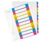 Leitz Indices Printable PP A4+ 1-10 WOW, Numerisches Register, Polypropylen (PP), Mehrfarbig, Querformat, A4 Maxi, 245 mm