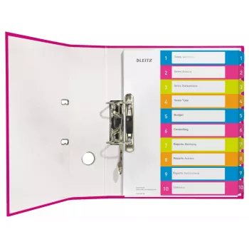 Leitz Indices Printable PP A4+ 1-10 WOW, Numerisches Register, Polypropylen (PP), Mehrfarbig, Querformat, A4 Maxi, 245 mm