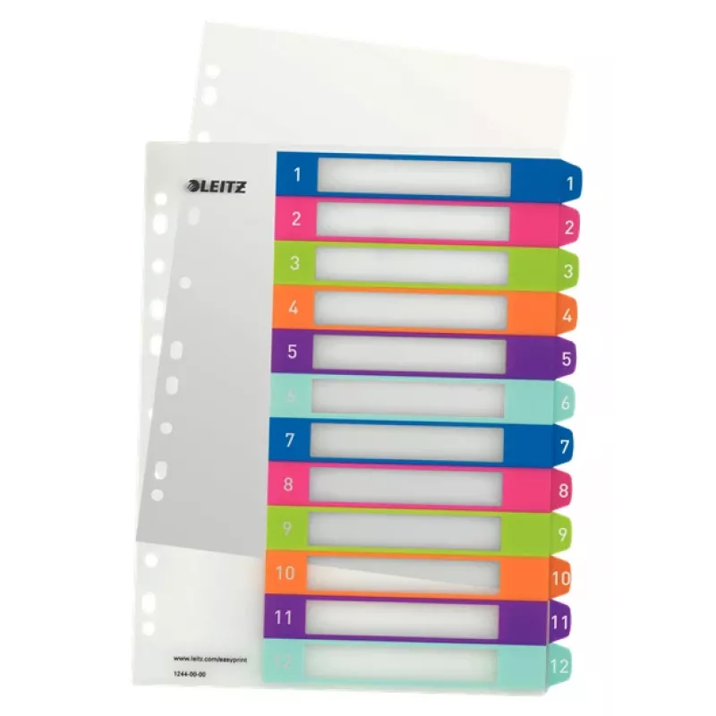 Esselte 1244-00-00 Numerisches Tab-Register Polypropylen (PP) Mehrfarbig