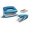 Leitz Stapler & Locher Set Mini WOW, 10 Blatt, Blau, Metallic, Metall, Kunststoff, 80 g/m², 3.5 cm, hinten
