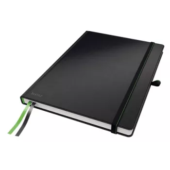 Leitz Notebook Complete A4 kariert 96 Gramm 80 Blatt, Schwarz, A4, 80 Blatt, 96 g/m², kariertes Papier, Hardcover