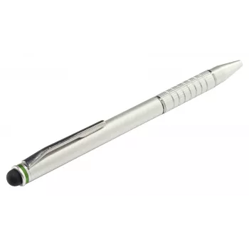 Leitz Stylus-Stifte 2-in-1 Complete für Touchscreen-Geräte, Universal, Alle Marken, Silber, iPad, Aluminium, Silikon, 10 g
