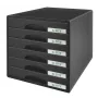 Leitz Schubladenschrank Plus 6 Schubladen, 6 Schubladen, Kunststoff, Schwarz, 287 x 363 x 270 mm