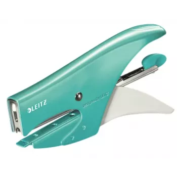 Leitz WOW Heftzange, 15 Blatt, Türkis, P2, Nr. 10, 80 g/m², 4,95 cm, Hintere