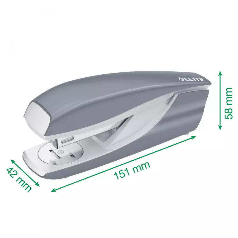 Leitz Stapler WOW 5502 Metall 30 Blatt, 30 Blatt, Lila, P3, Metall, Kunststoff, 80 g/m², 4 cm