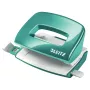 Leitz NeXXt Locher WOW Mini 2-fach / 10 Blatt, 10 Blatt, Türkis, Grau, Kunststoff, 8 cm, 5,5 mm, A4