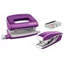 Leitz Tacker & Locher Set Mini WOW, 10 Blatt, Metallic, Violett, Metall, Kunststoff, 80 g/m², 3,5 cm, hinten