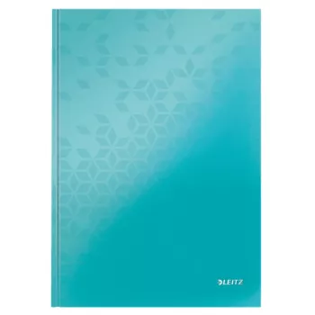 Leitz Notizbuch WOW A4 liniert mit Hardcover 90 g/80 Blatt, Muster, Blau, A4, 80 Blatt, 80 g/m², Liniertes Papier