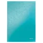 Leitz Notizbuch WOW A4 liniert mit Hardcover 90 g/80 Blatt, Muster, Blau, A4, 80 Blatt, 80 g/m², Liniertes Papier