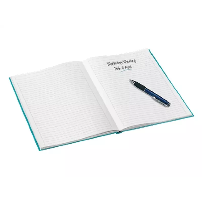 Leitz Notizbuch WOW A4 liniert mit Hardcover 90 g/80 Blatt, Muster, Blau, A4, 80 Blatt, 80 g/m², Liniertes Papier