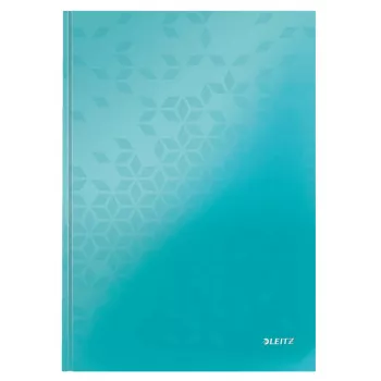 Leitz Notizbuch WOW A4 kariert mit Hardcover 90g/80 Blatt, Muster, Blau, A4, 80 Blatt, 80 g/m², kariertes Papier