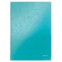 Leitz Notizbuch WOW A4 kariert mit Hardcover 90g/80 Blatt, Muster, Blau, A4, 80 Blatt, 80 g/m², kariertes Papier