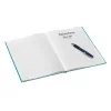 Leitz WOW Notizbuch A5 kariert mit Hardcover, Muster, Blau, A5, 80 Blatt, 80 g/m², kariertes Papier