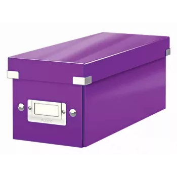 Leitz Click & Store WOW CD-Aufbewahrungsbox, Lila, Karton, 440 g