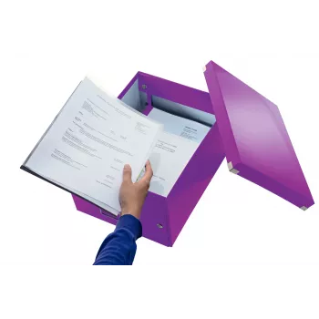 Leitz Click & Store WOW Medium Storage Box, lila, Karton, 16,7 L, 281 mm, 200 mm, 265 x 335 x 188 mm
