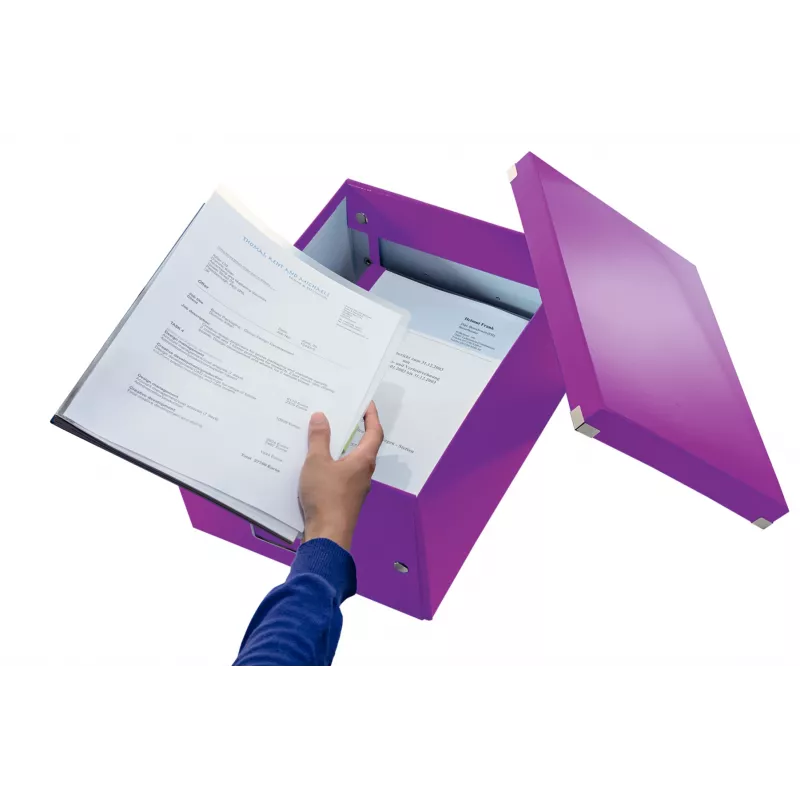 Leitz Click & Store WOW Medium Storage Box, lila, Karton, 16,7 L, 281 mm, 200 mm, 265 x 335 x 188 mm