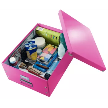 Leitz Click & Store WOW Große Aufbewahrungsbox, Pink, Karton, Nickel, 369 mm, 482 mm, 200 mm
