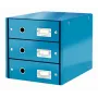 Leitz Click & Store WOW Schubladenschrank (3 Schubladen), Blau, Karton, 2,21 kg