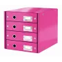 Leitz Click & Store WOW Schubladenschrank (4 Schubladen), Pink, Karton, 2,49 kg