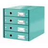 Leitz Click & Store WOW Schubladenschrank (4 Schubladen), Blau, Karton, 2,49 kg