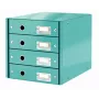 Leitz Click & Store WOW Schubladenschrank (4 Schubladen), Blau, Karton, 2,49 kg