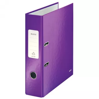 Leitz Hebelordner 180° WOW POB/laminiert A4/80mm, A4, Karton, Lila, 600 Blatt, 80 g/m², 8 cm