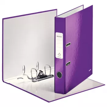 Leitz Lever Arch File 180° WOW POB/Laminated A4/50mm, A4, Karton, Lila, 350 Blatt, 80 g/m², 5 cm