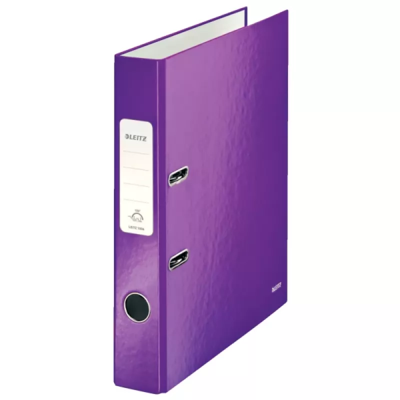 Leitz Lever Arch File 180° WOW POB/Laminated A4/50mm, A4, Karton, Lila, 350 Blatt, 80 g/m², 5 cm