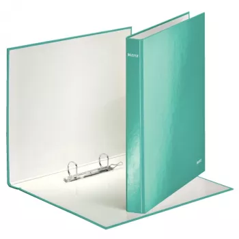 Leitz Ringbinder WOW laminiert A4+ 2DR/25mm, A4, Karton, Blau, Weiß, 250 Blatt, 80 g/m²