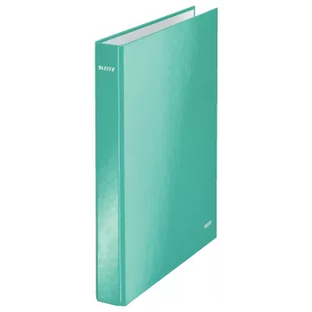 Leitz Ringbinder WOW laminiert A4+ 2DR/25mm, A4, Karton, Blau, Weiß, 250 Blatt, 80 g/m²