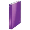 Leitz Ringbuch WOW laminiert A4+ 2DR/25mm, A4, Karton, Violett, Weiß, 250 Blatt, 80 g/m²