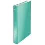 Leitz Ringbinder WOW laminiert A4+ 4DR/25mm, A4, Karton, Metallisch, Türkis, 230 Blatt, 80 g/m², 2,5 cm