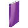 Leitz Ringbinder WOW Laminierte A4+ 4DR/25mm, A4, Karton, Metallic, Violett, 230 Blatt, 80 g/m², 2,5 cm