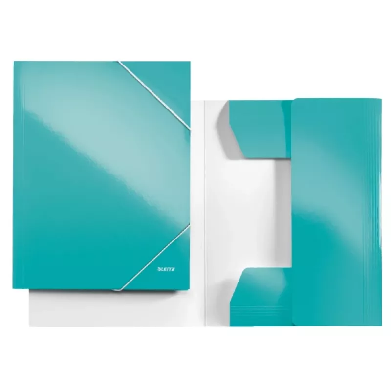 Leitz 3-Klapp-Mappe WOW Card/POB A4, A4, Polypropylen (PP), Grün, 250 Blatt, 80 g/m², Papier