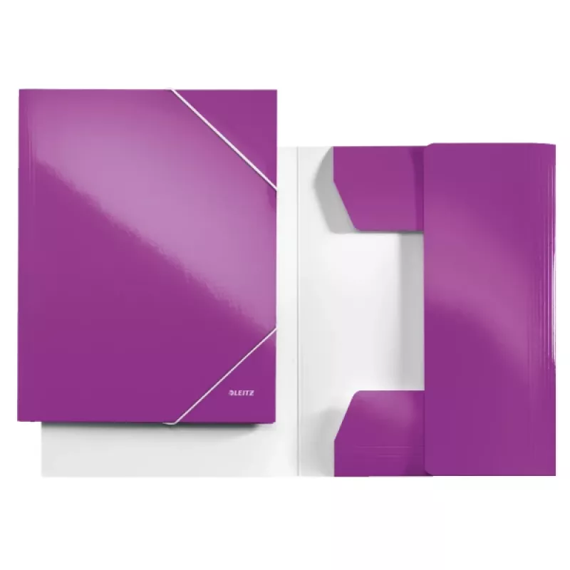 Leitz 3-Klapp-Mappe WOW Karte/POB A4, A4, Polypropylen (PP), Violett, 250 Blatt, 80 g/m², Papier
