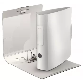 Leitz Ordner mit Hebelmechanik 180° Active Style PP A4/80mm, A4, Polyfoam, Weiß, 500 Blatt, 80 g/m², 8,2 cm