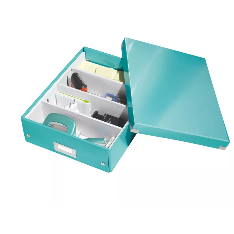 Leitz Click & Store WOW Medium Organiser Box, Blau, Karton, 880 g