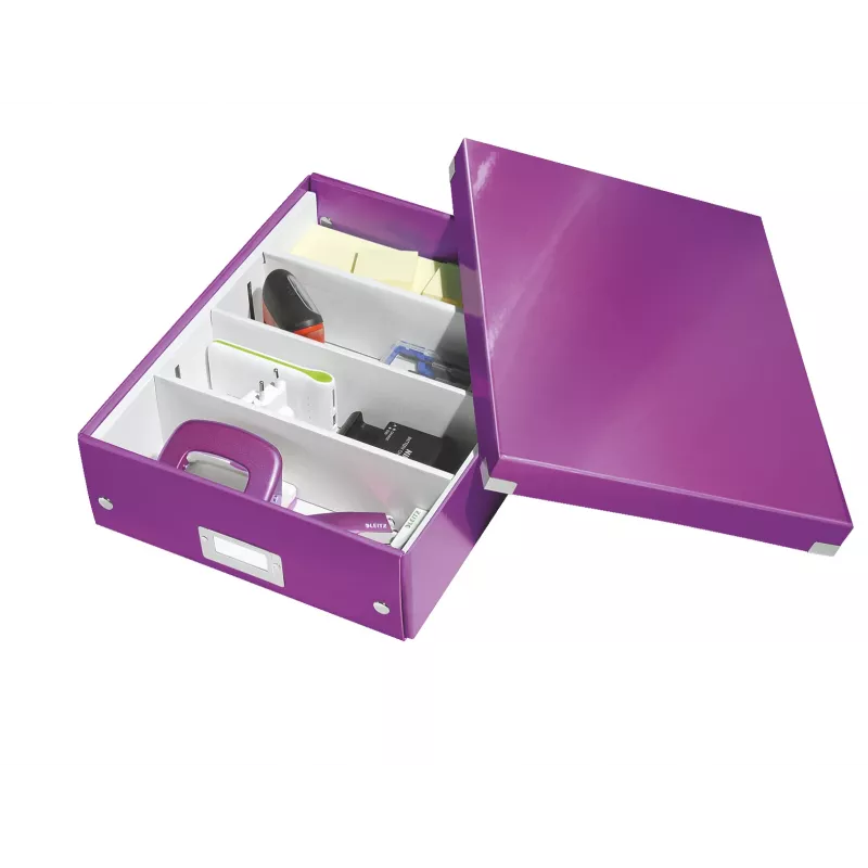 Leitz Click & Store WOW Mittlere Organizer-Box, Lila, Karton, 880 g