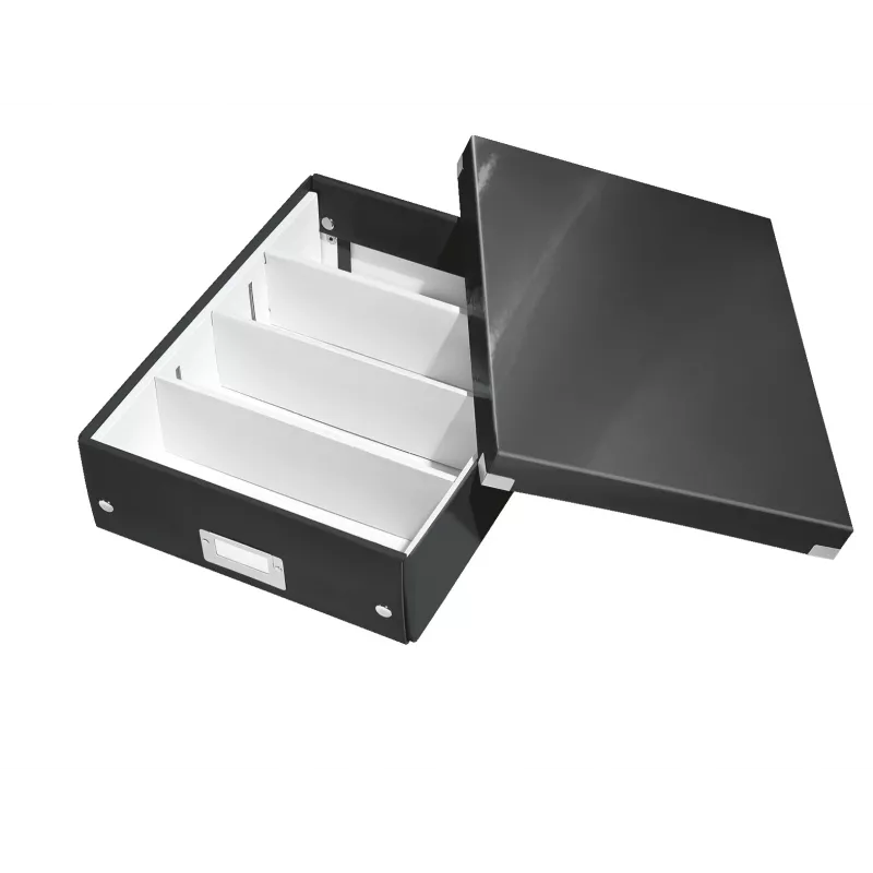 Leitz Click & Store WOW Medium Organizer-Box, Schwarz, Karton, 880 g