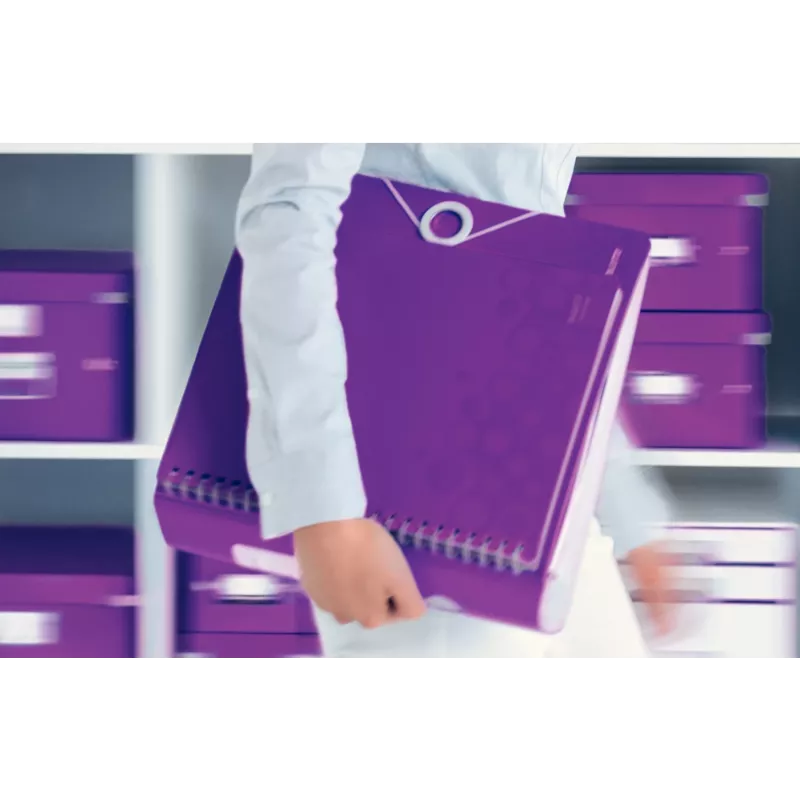Leitz Hebelordner Active PP WOW A4/80 mm, A4, Polyfoam, Violett, 500 Blatt, 80 g/m², 8,2 cm