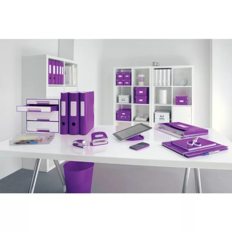 Leitz Hebelordner Active PP WOW A4/80 mm, A4, Polyfoam, Violett, 500 Blatt, 80 g/m², 8,2 cm