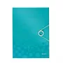 Leitz 3-Klappen-Mappe WOW PP A4, A4, Polypropylen (PP), Blau, Metallic, Hochformat, 150 Blatt, 235 mm