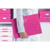Leitz Projektmappe WOW PP, herkömmlicher Aktenordner, A4, Polypropylen (PP), Metallic, Pink, 200 Blatt, 254 mm