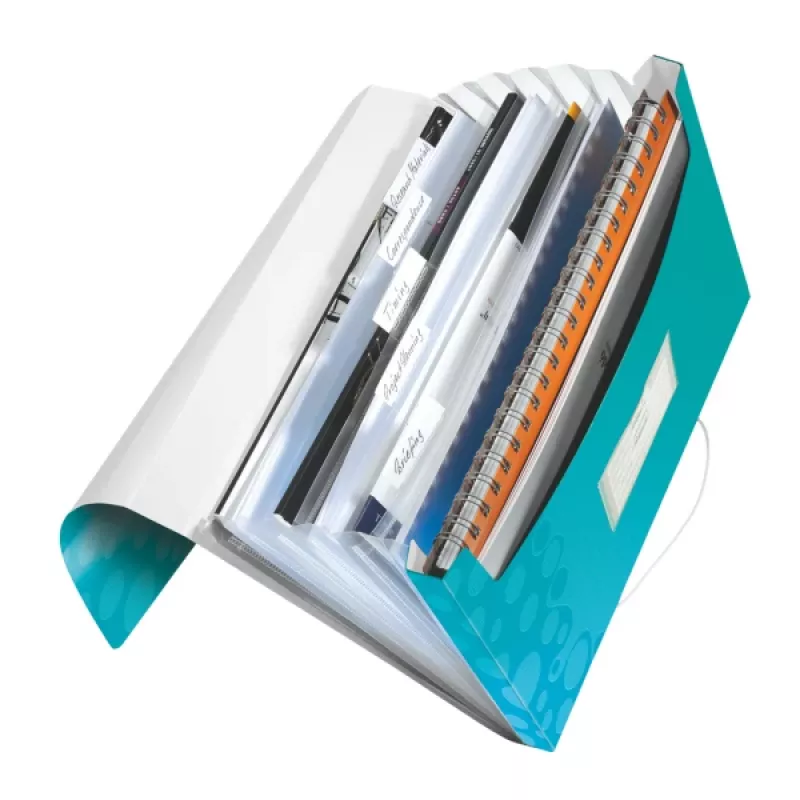 Leitz Projektmappe WOW PP, herkömmliche Mappe, A4, Polypropylen (PP), Türkis, 200 Blatt, 254 mm