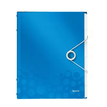 Leitz WOW PP Trennblätter-Buch, 6 Tabs, A4, Polypropylen (PP), Blau, Metallic, 200 Blatt, 260 mm, 17 mm