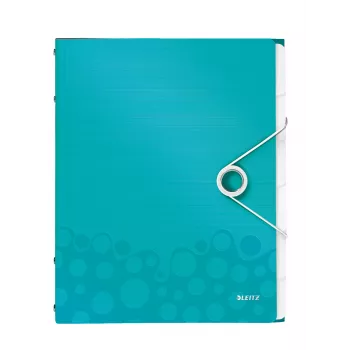 Leitz WOW PP Registerbuch, 6-teilig, A4, Polypropylen (PP), Blau, Metallic, 200 Blatt, 260 mm, 17 mm